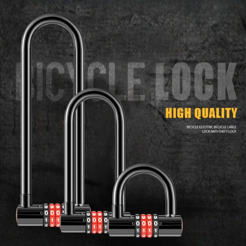 Cable Lock Flexible - Zamek U-kształtny przedłużony 185mm/173mm/50mm, zabezpieczający przed