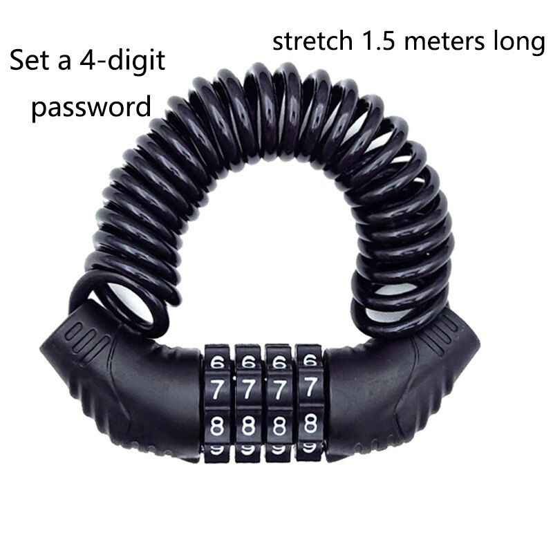 Cable Lock Flexible - Przenośny 4-cyfrowy zamek szyfrowy z elastycznym