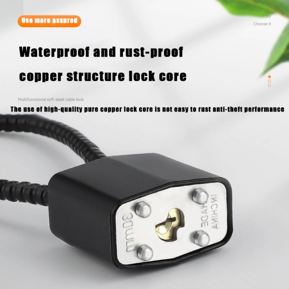 Cable Lock Flexible - Przenośna, wielofunkcyjna blokada kablowa, miękka, elastyczna