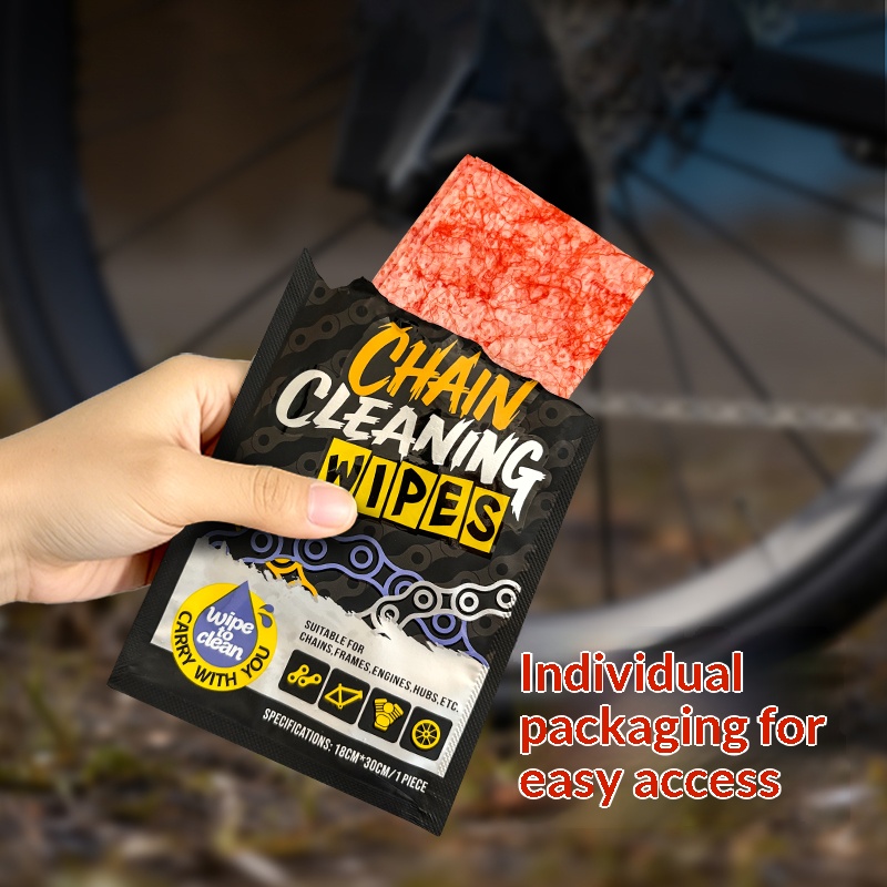 Grease Waterproof Bike - Chusteczki do czyszczenia łańcucha rowerowego wielokrotnego