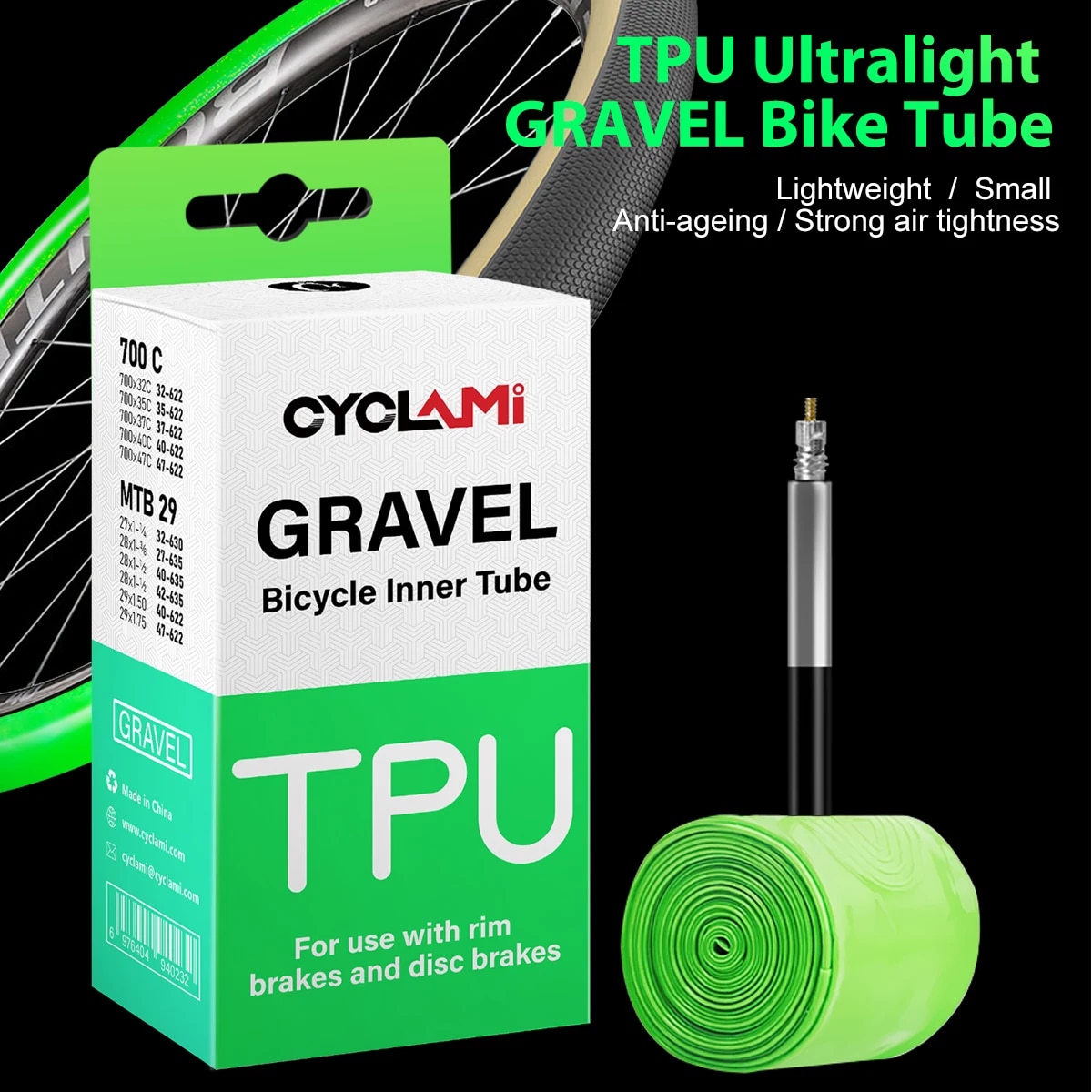 CYCLAMI Ultralekka dętka szoso – Inner Tube 700C recenzja i cena